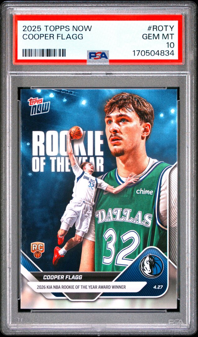 2025 Topps Now #ROTY Cooper Flagg RC PSA 10