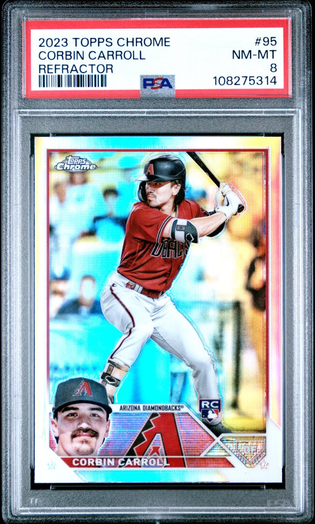 2023 Topps Chrome Corbin Carroll RC Refractor PSA 8 #95