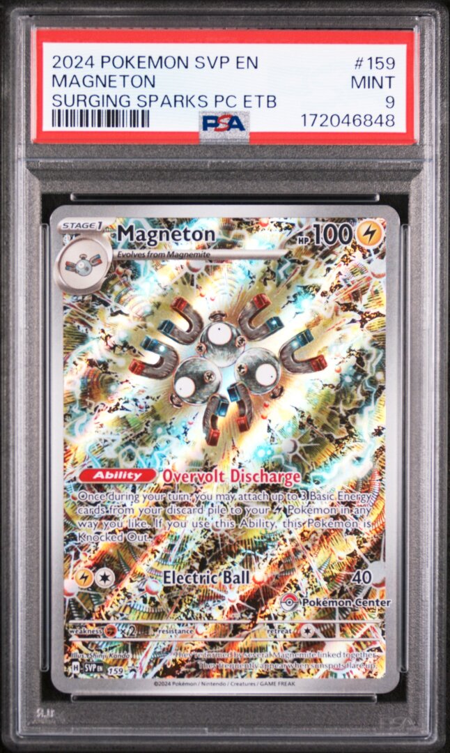 2024 Pokemon Magneton Surging Sparks PC ETB #159 PSA 9