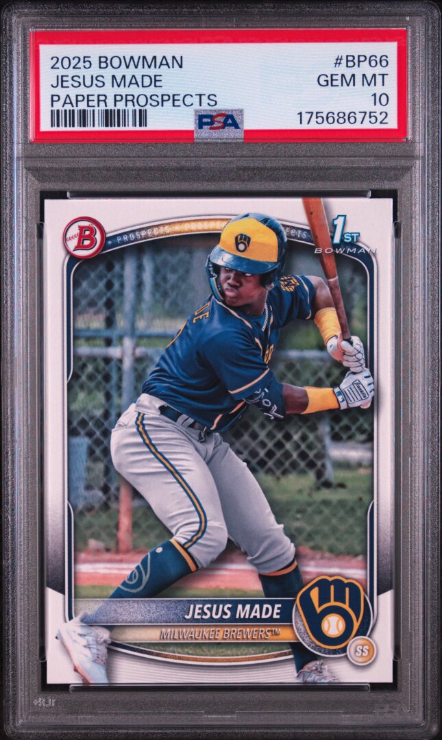 2025 Bowman Paper Prospects Jesus Made PSA 10 #BP66