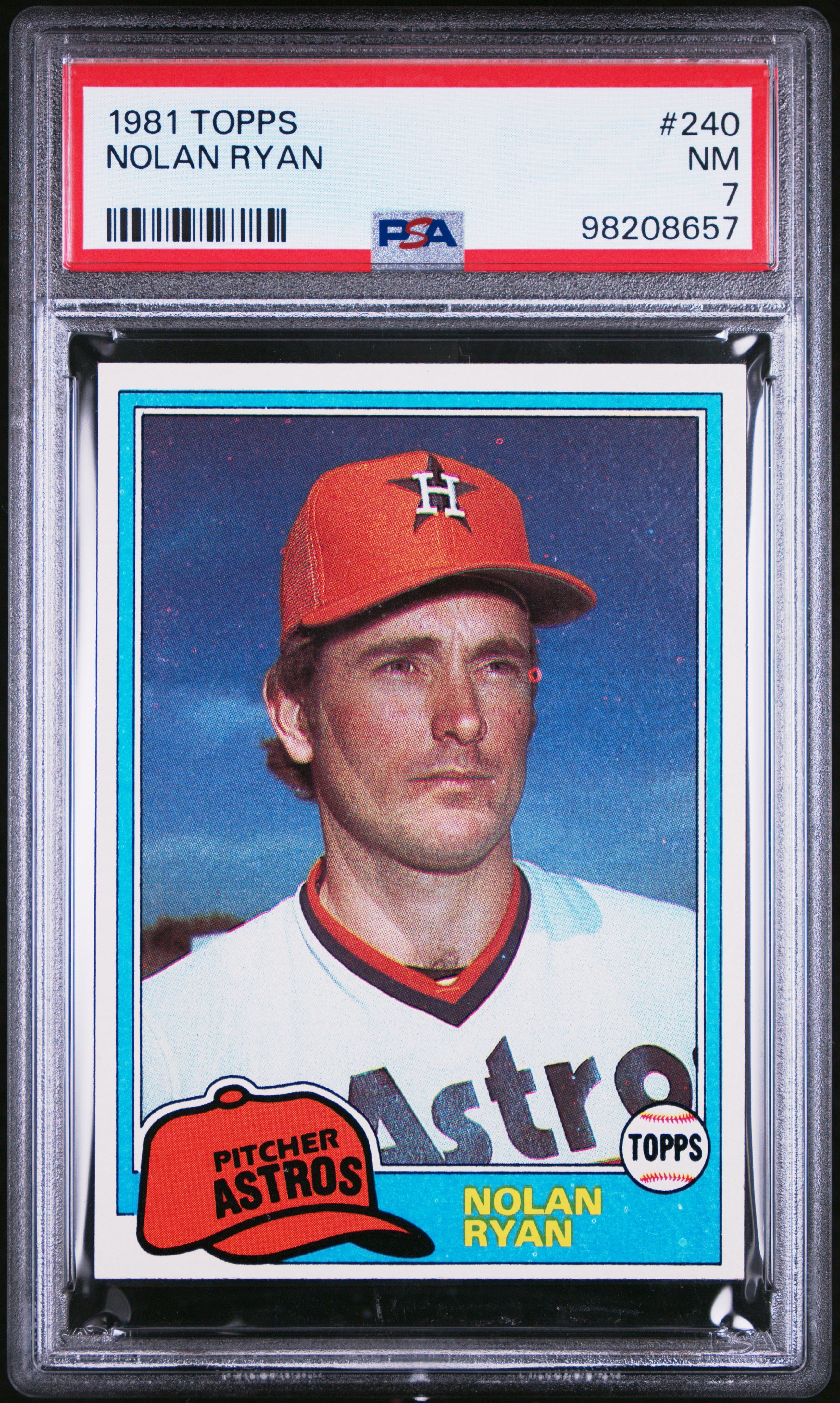 1981 TOPPS 240 NOLAN RYAN PSA 7 - front