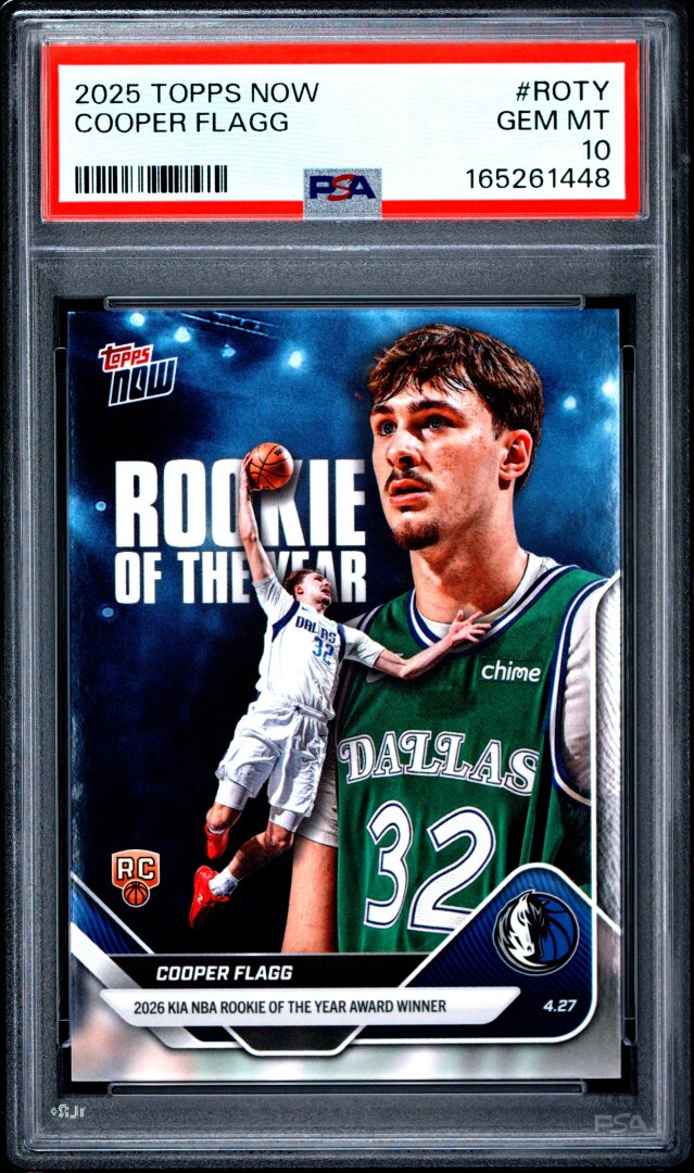 2025 Topps Now Cooper Flagg PSA 10 #ROTY