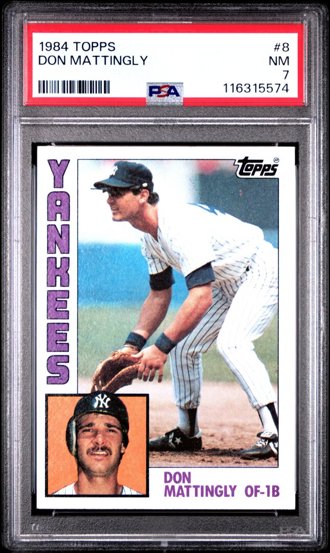 1984 Topps #8 Don Mattingly RC PSA 7