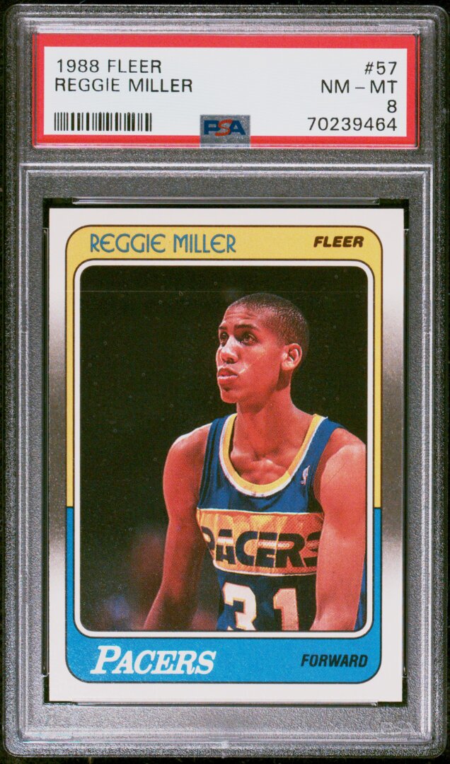 1988 Fleer Reggie Miller PSA 8 #57