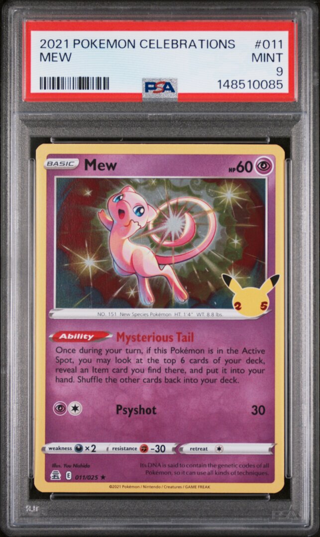 2021 Pokemon Celebrations Mew PSA 9 #011