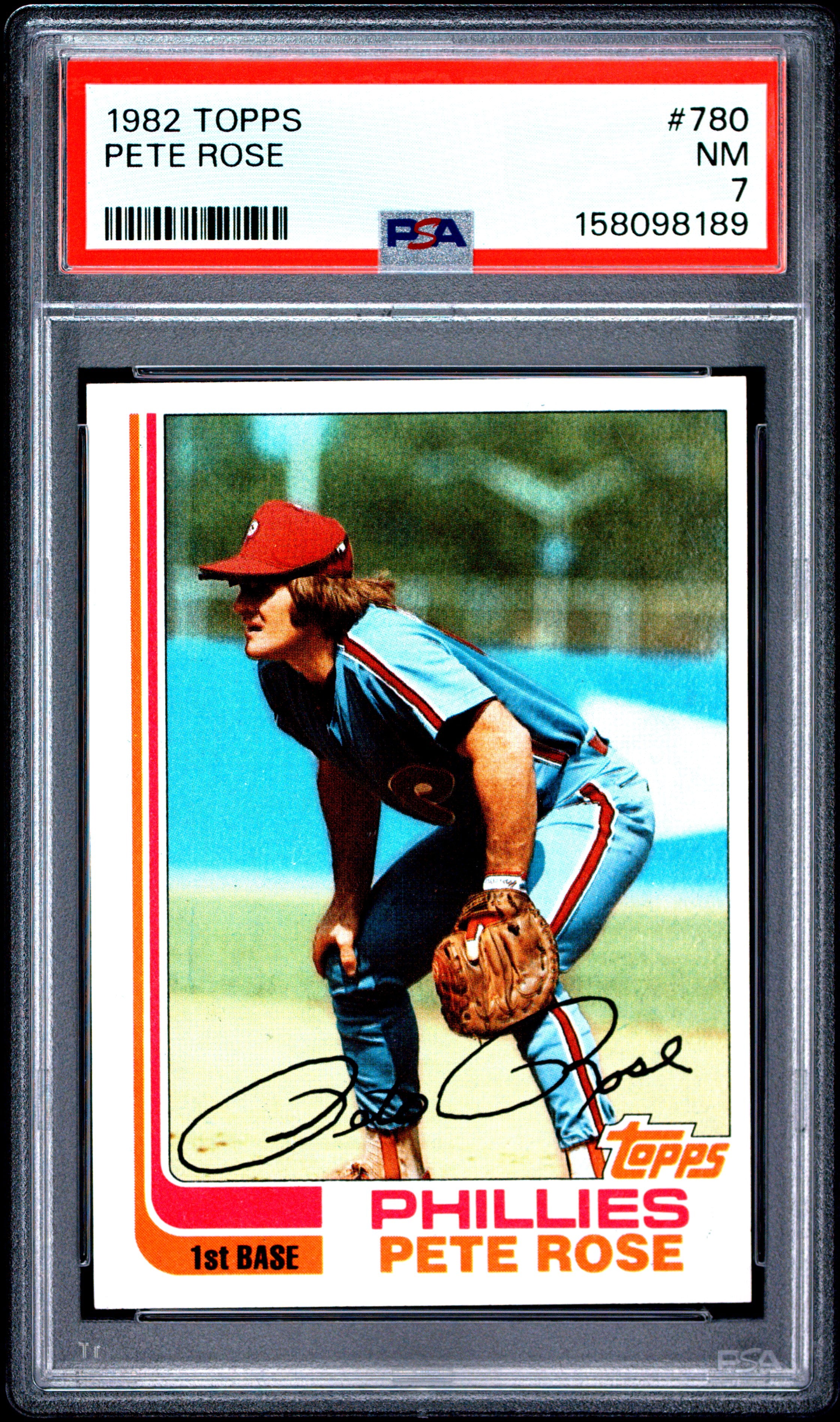 1982 TOPPS 780 PETE ROSE PSA 7 - front