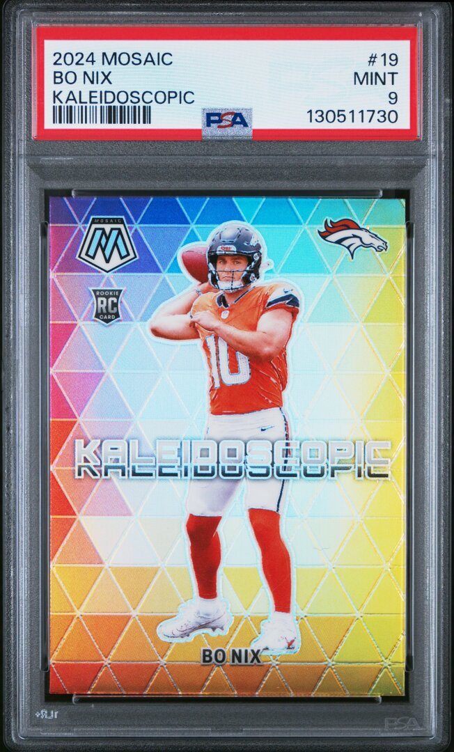 2024 Panini Mosaic #19 Kaleidoscopic Bo Nix PSA 9