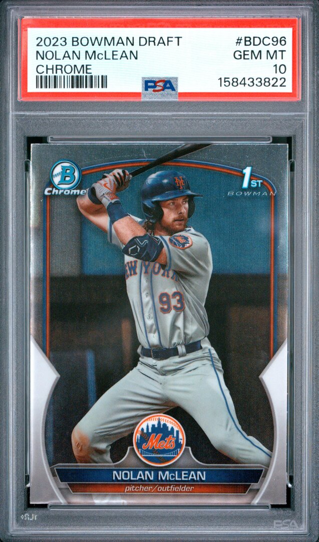 2023 Bowman Draft Nolan McLean Chrome PSA 10 #BDC96