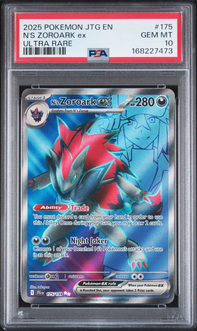 2025 Pokemon Jtg En-Journey Together N's Zoroark Ex Ultra Rare PSA 10 #175
