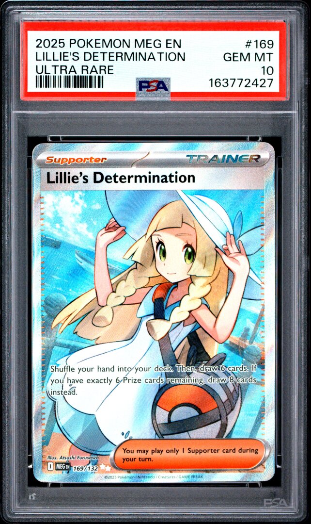 2025 Pokemon Meg En-Mega Evolution Lillie's Determination Ultra Rare PSA 10 #169