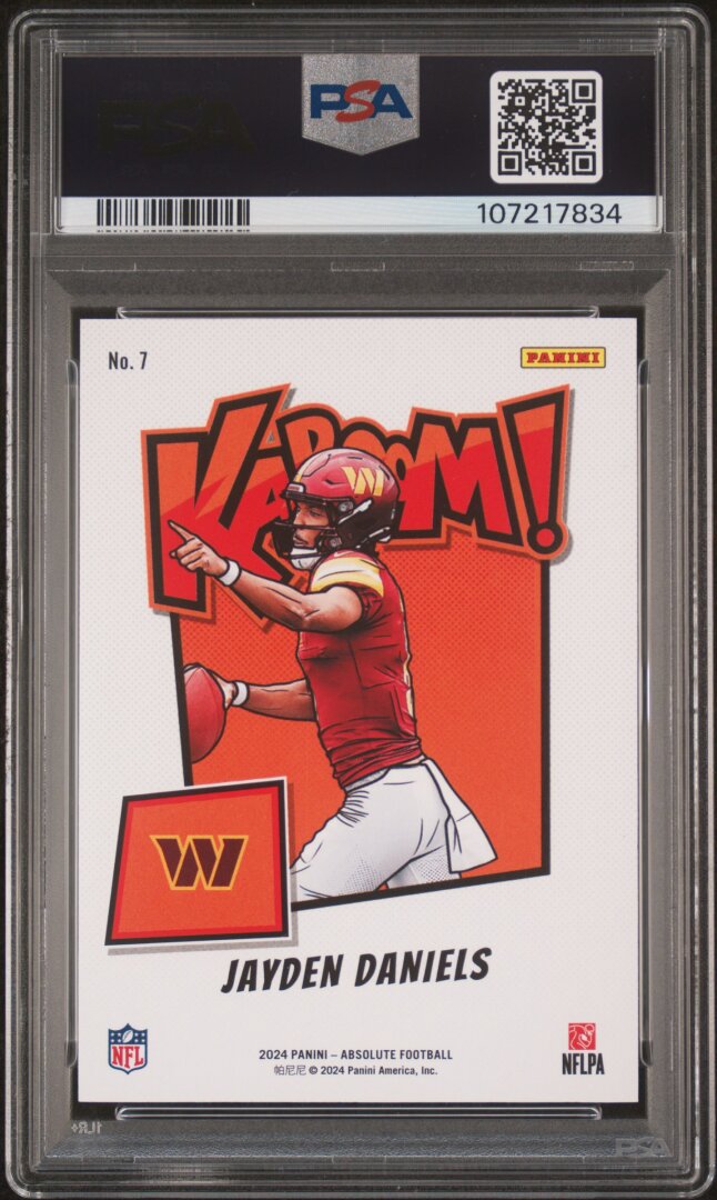 2024 Panini Absolute Kaboom! Horizontal #7 Jayden Daniels RC PSA 8