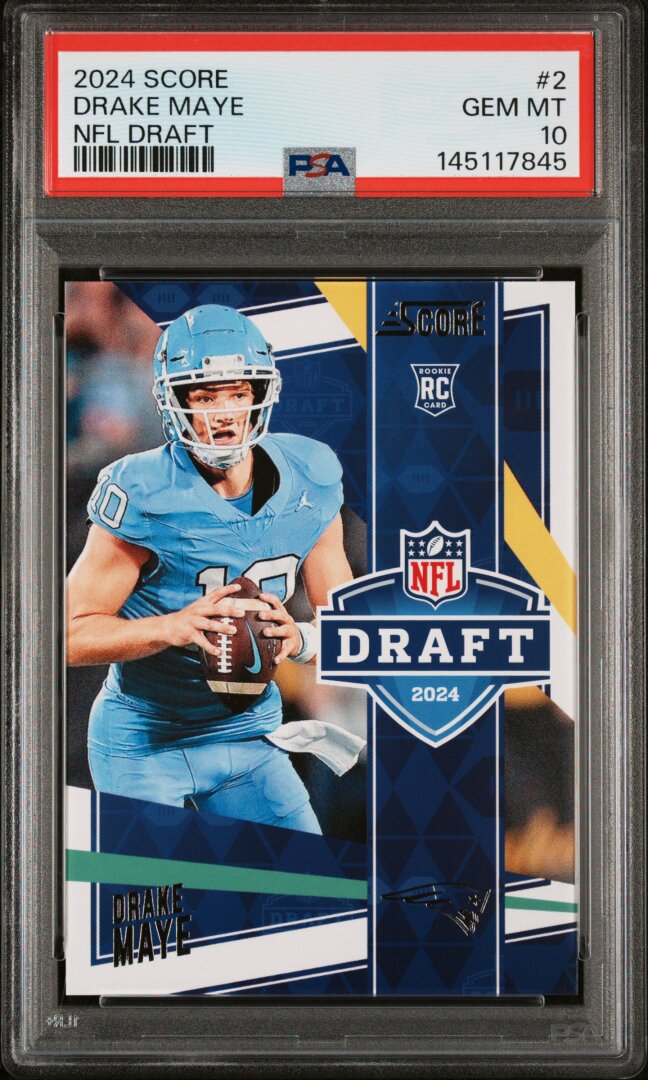 2024 Panini Score #2 Drake Maye RC NFL Draft PSA 10