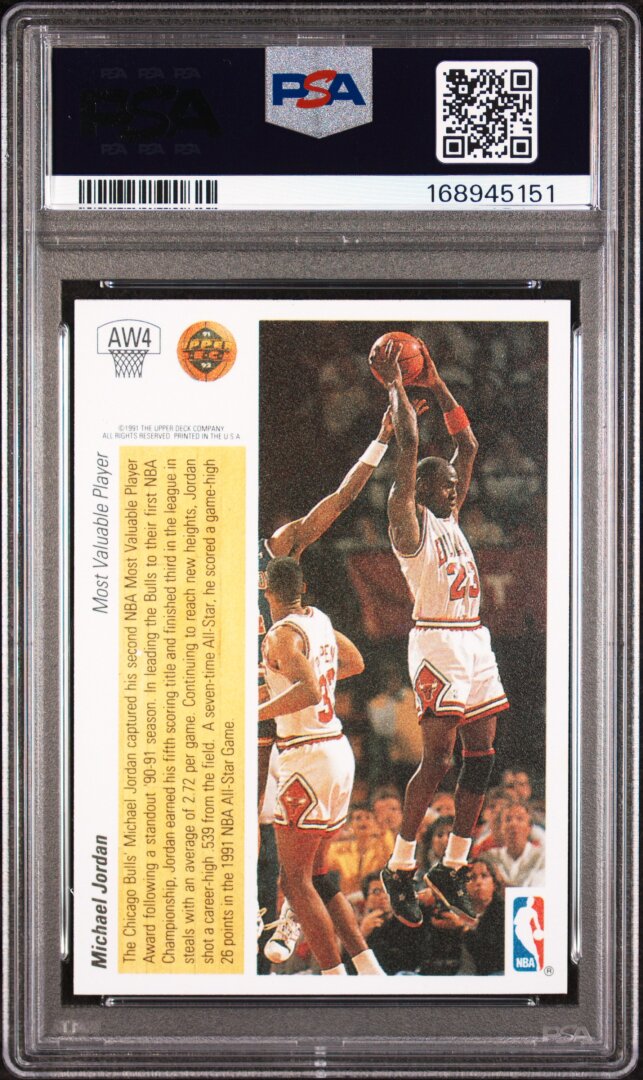1991 Upper Deck Award Winner Hologram Michael Jordan PSA 7 #AW4