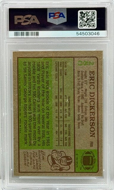 1984 Topps Eric Dickerson RC PSA 8 #280