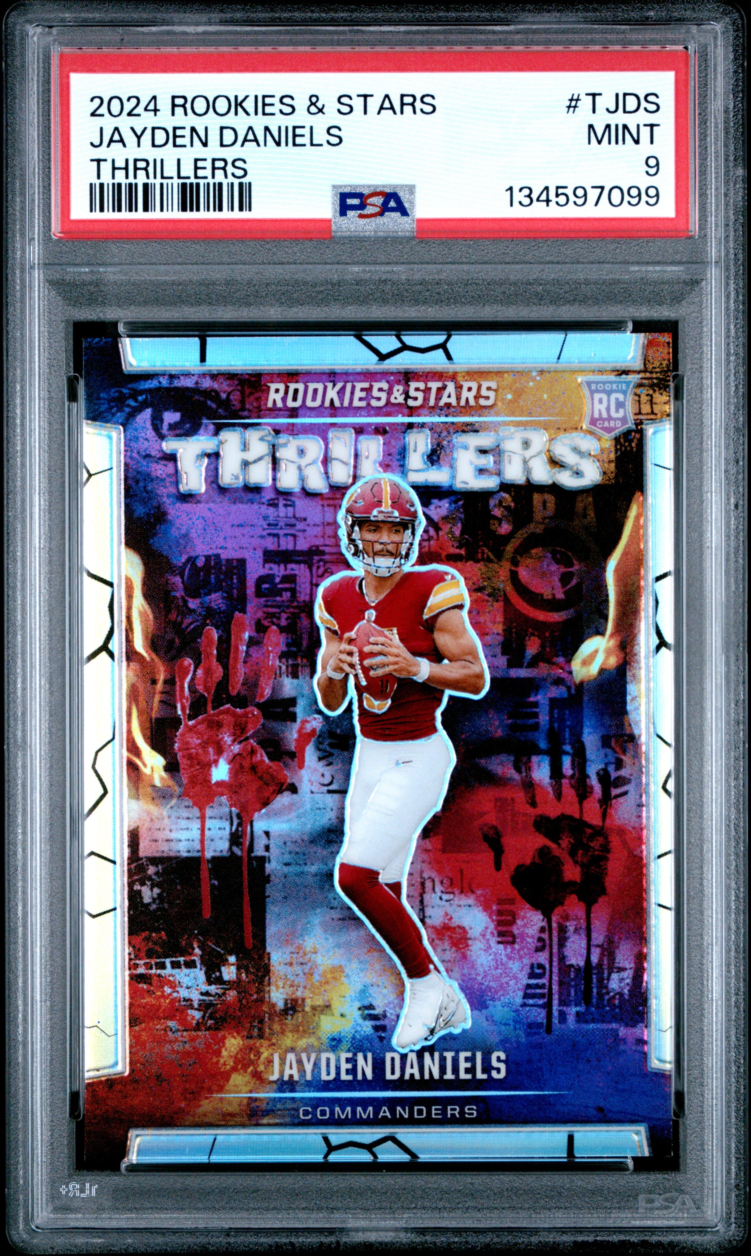 2024 Panini Rookies & Stars Thrillers Tjds Jayden Daniels PSA 9