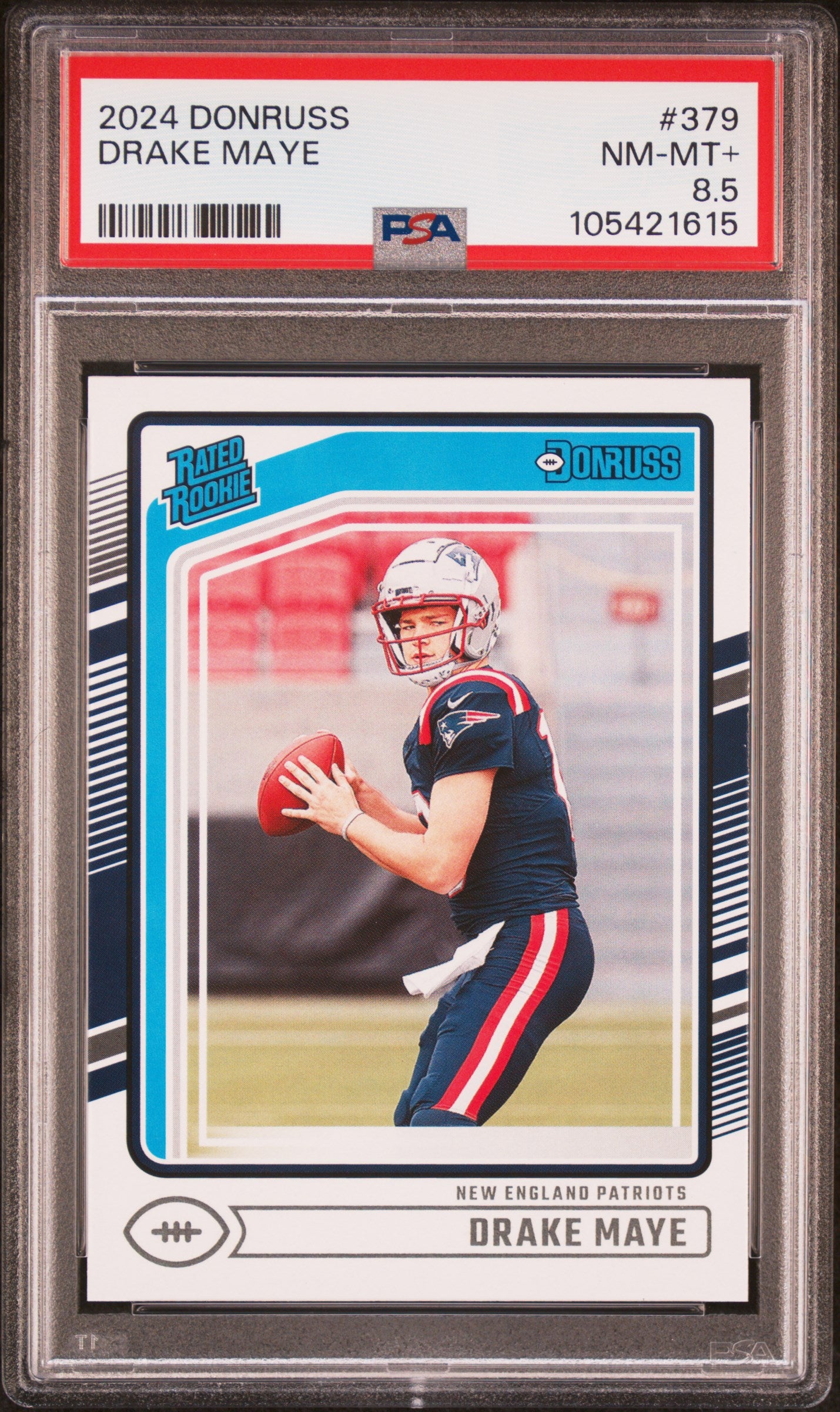 2024 Panini Donruss 379 Drake Maye PSA 8.5