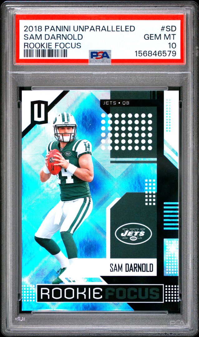 2018 Panini Unparalleled Sam Darnold Focus RC PSA 10