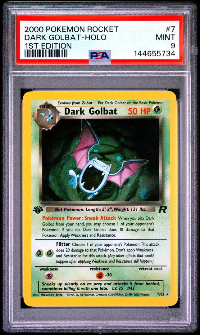2000 Pokemon Rocket Dark Golbat-Holo 1st Edition PSA 9 #7