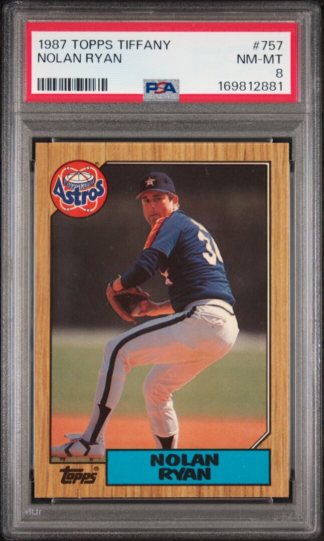 1987 Topps Tiffany Nolan Ryan PSA 8 #757