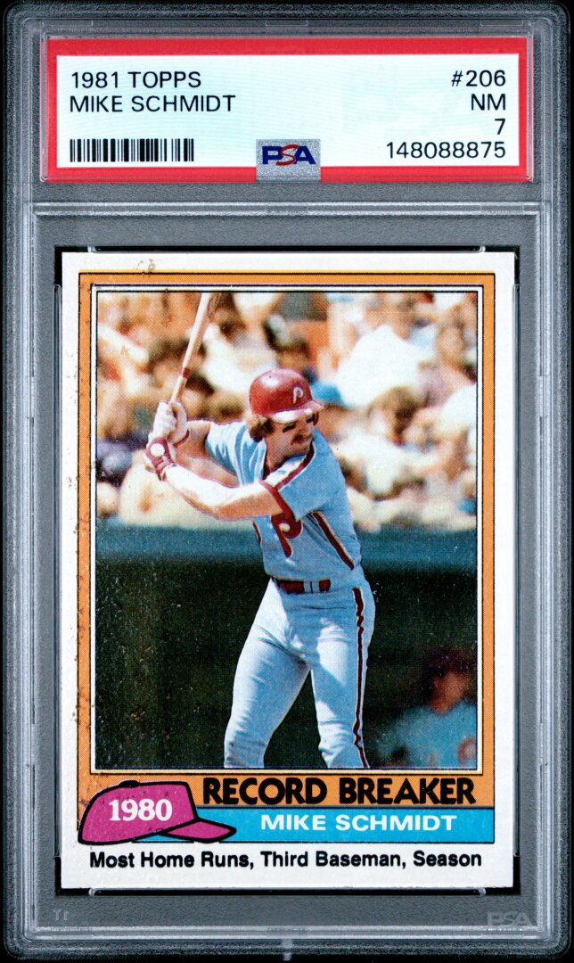 1981 Topps Mike Schmidt PSA 7 #206