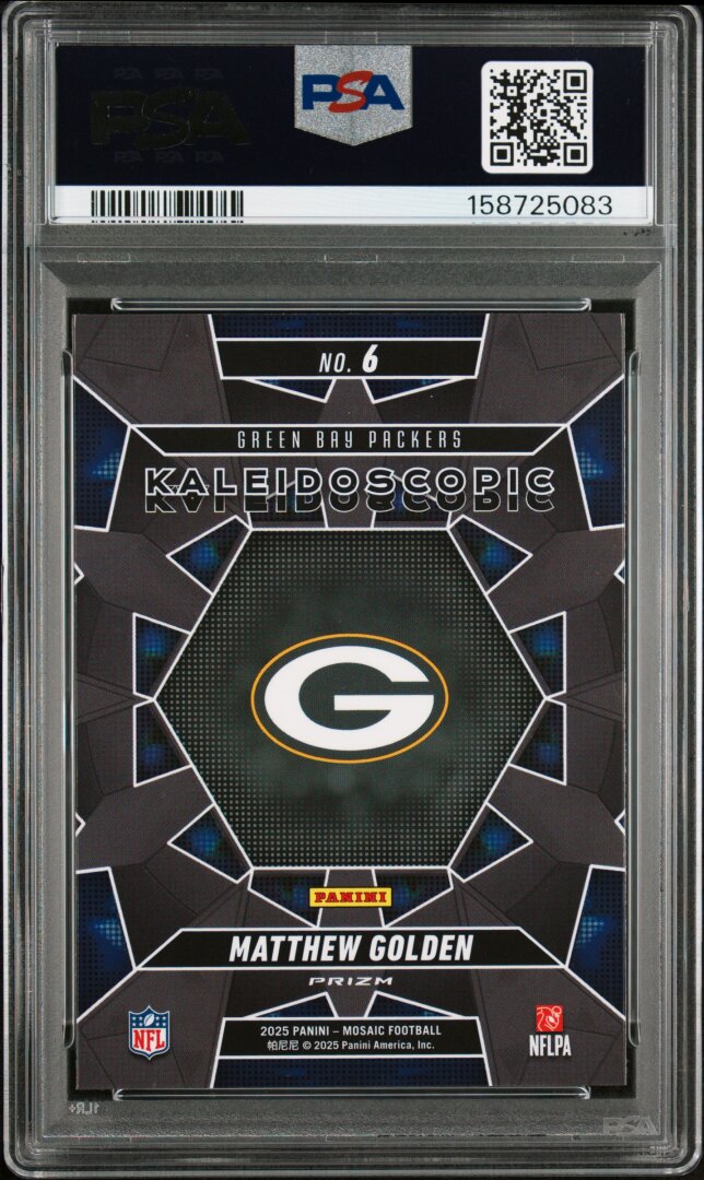 2025 Panini Mosaic Kaleidoscopic Matthew Golden PSA 9 #6