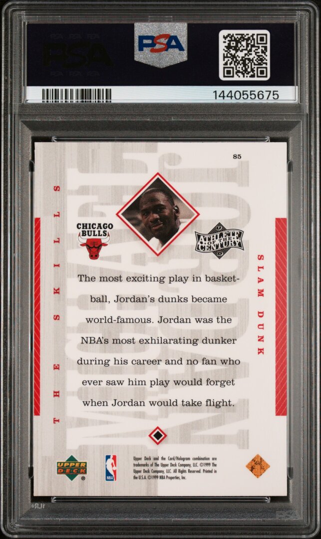 1999 Upper Deck Michael Jordan Athlete of The Century #85 PSA 7