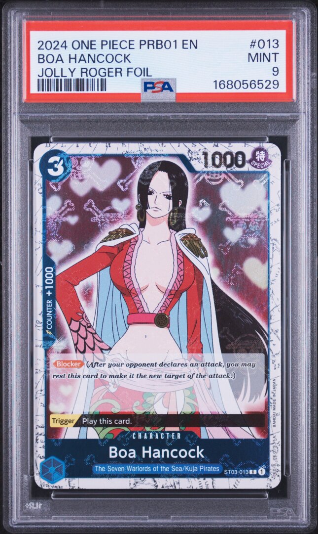2024 One Piece Prb01 Premium Booster Boa Hancock Jolly Roger Foil PSA 9 #013