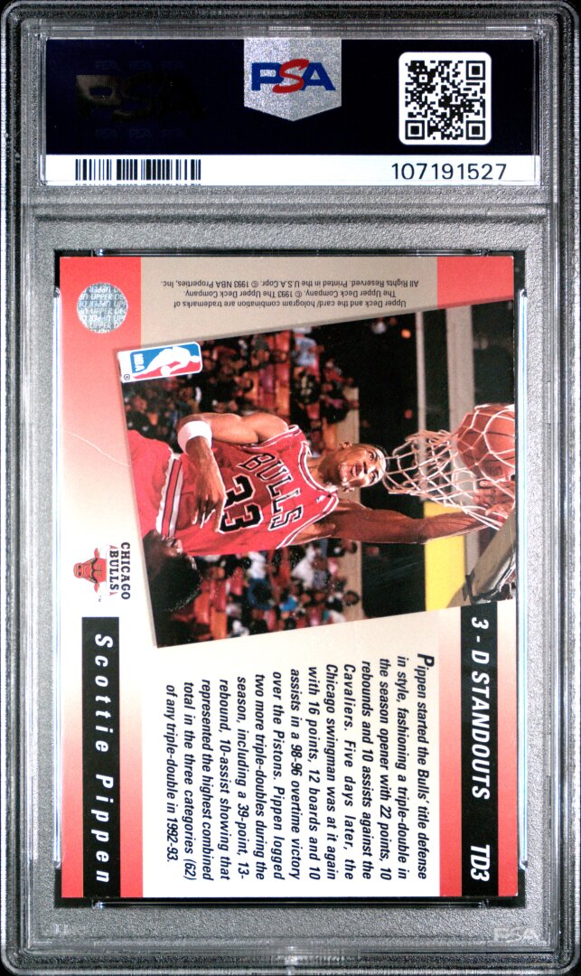 1993 Upper Deck Triple Double Scottie Pippen Triple Double PSA 8 #TD3