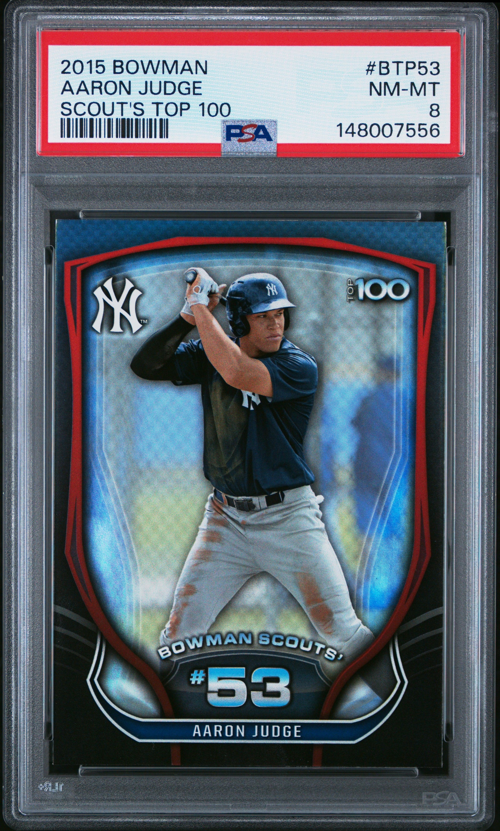 2015 Bowman Scout'S Top 100 Btp53 Aaron Judge PSA 8