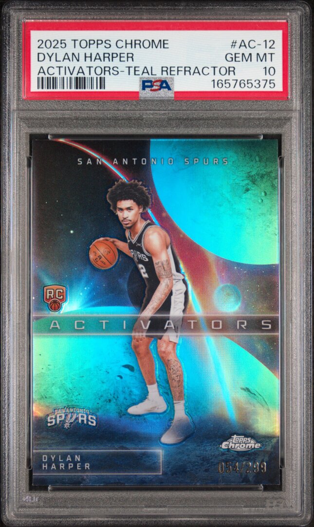 2025 Topps Chrome Activators Dylan Harper RC Teal Refractor PSA 10 #AC-12