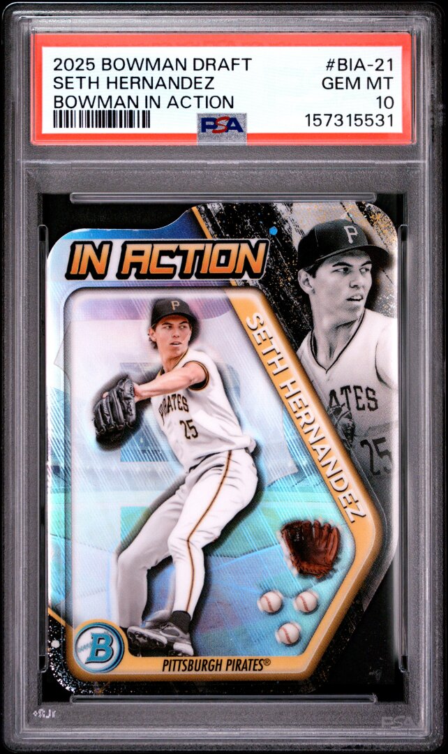 2025 Bowman Draft Seth Hernandez In Action #BIA-21 PSA 10