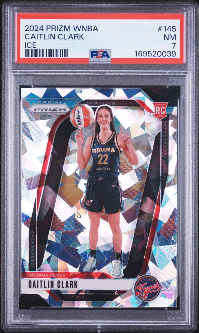 2024 Panini Prizm WNBA Caitlin Clark RC Ice PSA 7 #145