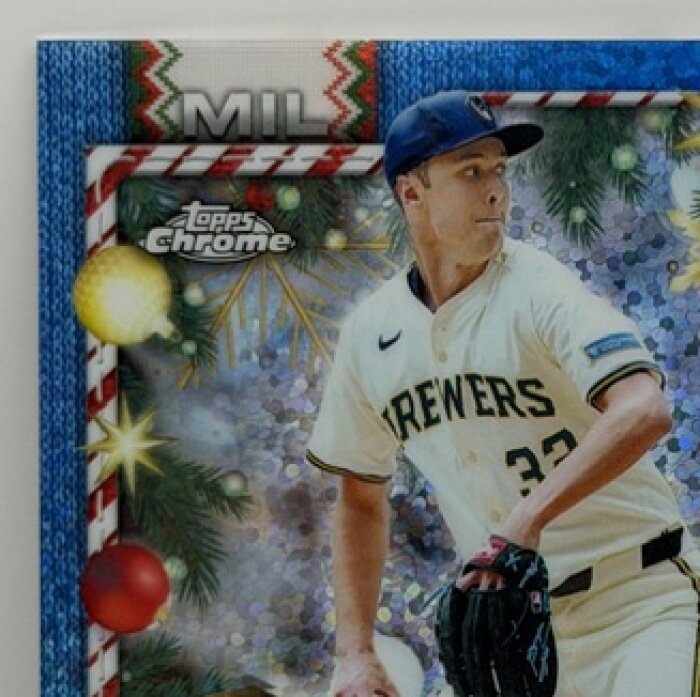 2026 Topps Holiday Chrome Jacob Misiorowski RC Blue Sparkle Refractor /150