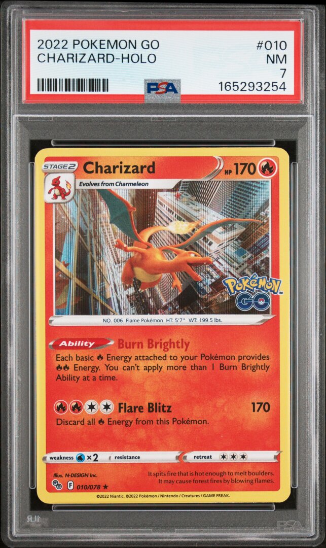 2022 Pokemon Go Charizard-Holo PSA 7 #010
