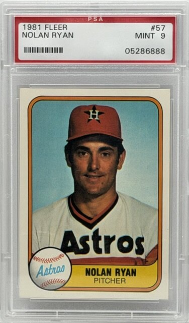 1981 Fleer #57 Nolan Ryan PSA 9