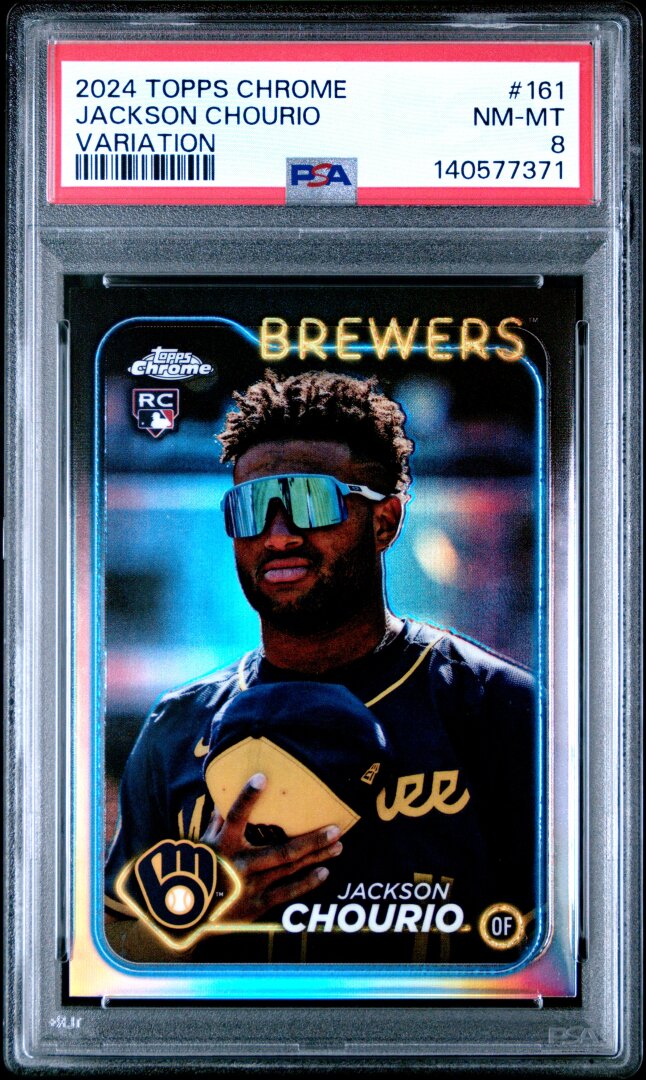 2024 Topps Chrome Jackson Chourio RC Variation PSA 8 #161