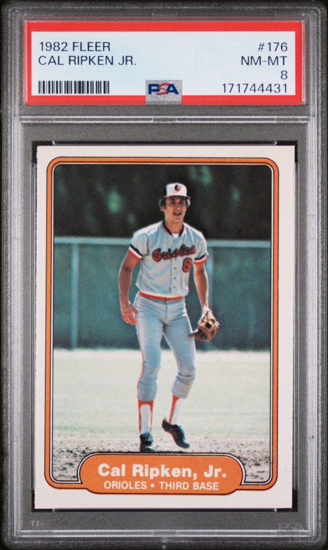1982 Fleer #176 Cal Ripken Jr. RC PSA 8