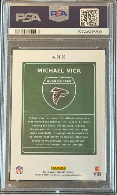 2021 Panini Donruss #DT-20 Michael Vick Downtown! PSA 10