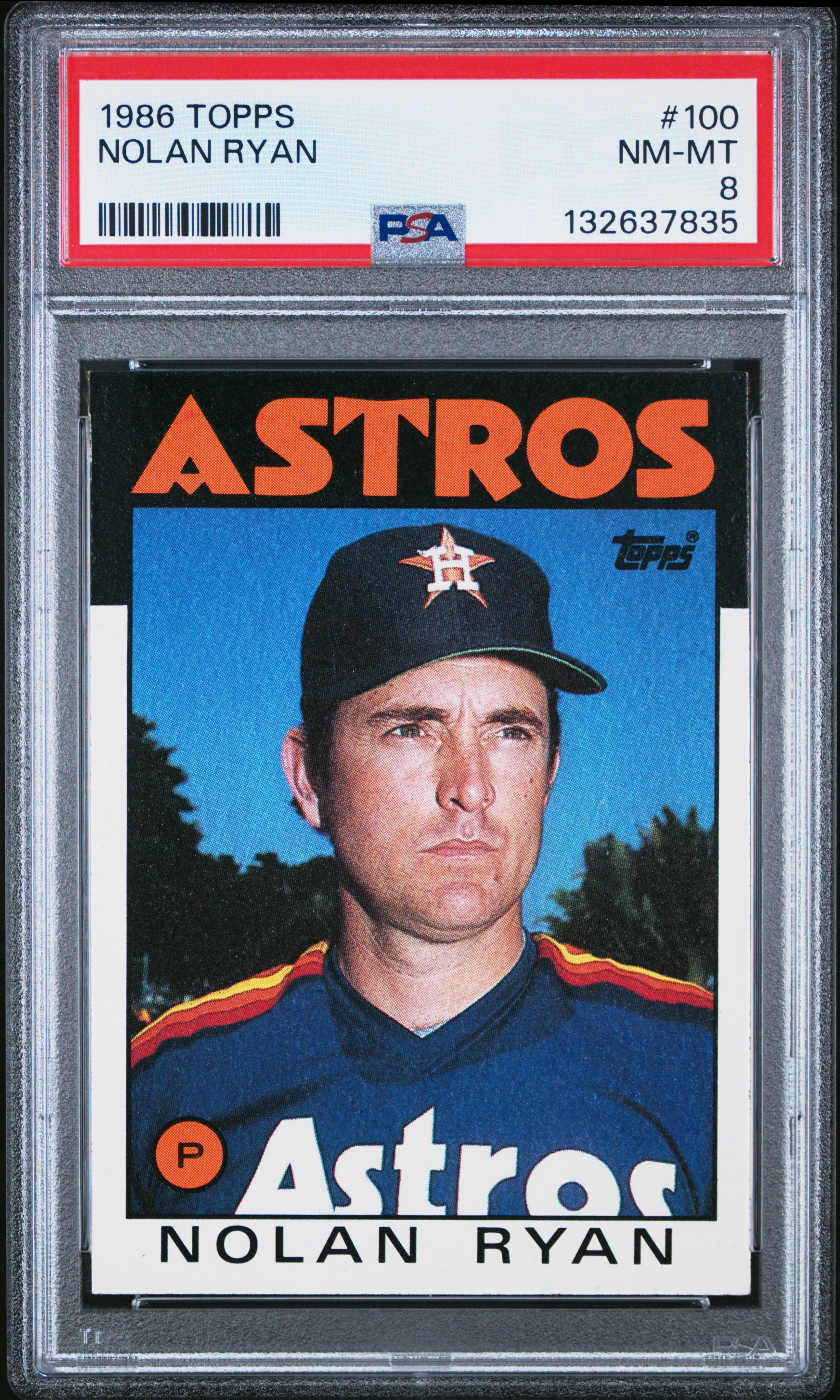 1986 TOPPS 100 NOLAN RYAN PSA 8 - front