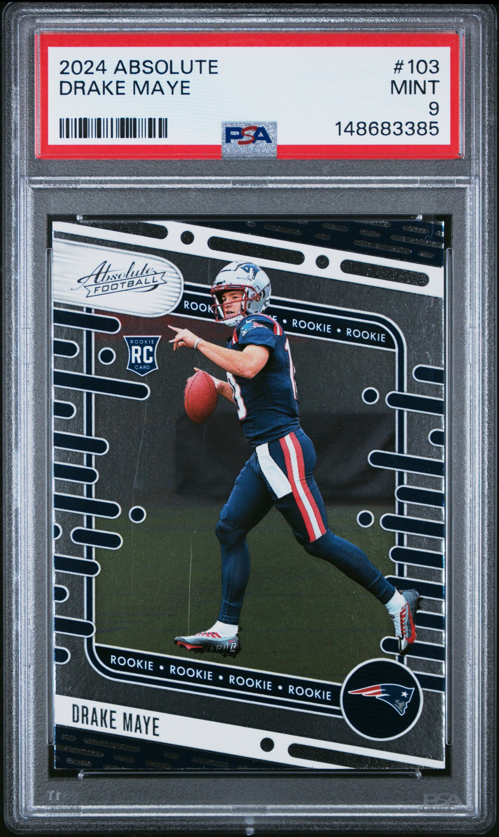 2024 Panini Absolute 103 Drake Maye PSA 9