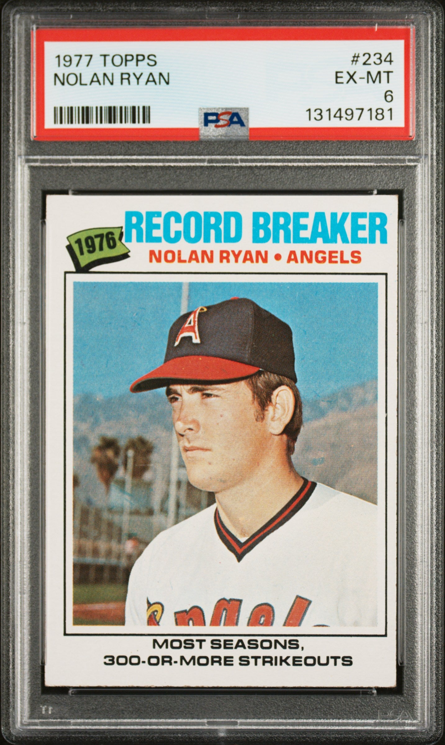 1977 Topps 234 Nolan Ryan  PSA 6