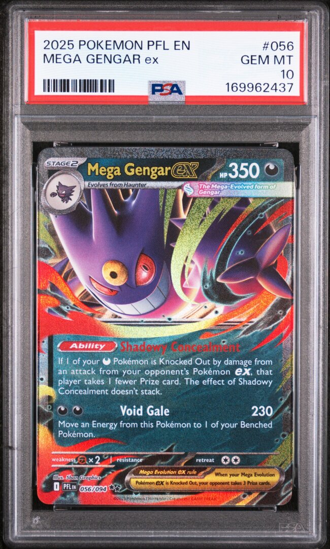 2025 Pokemon English Phantasmal Flames Mega Gengar ex PSA 10 #056
