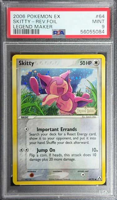 2006 Pokemon Ex Legend Maker Skitty-Rev.Foil #64 PSA 9