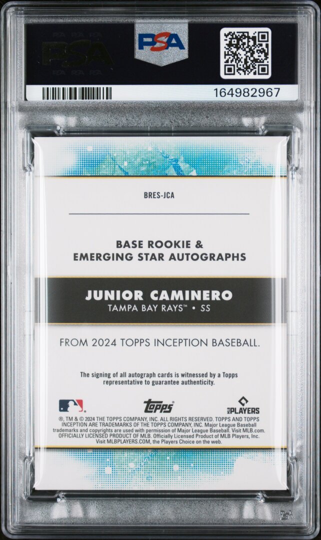 2024 Topps Inception Junior Caminero RC Auto PSA 7 #BRES-JCA