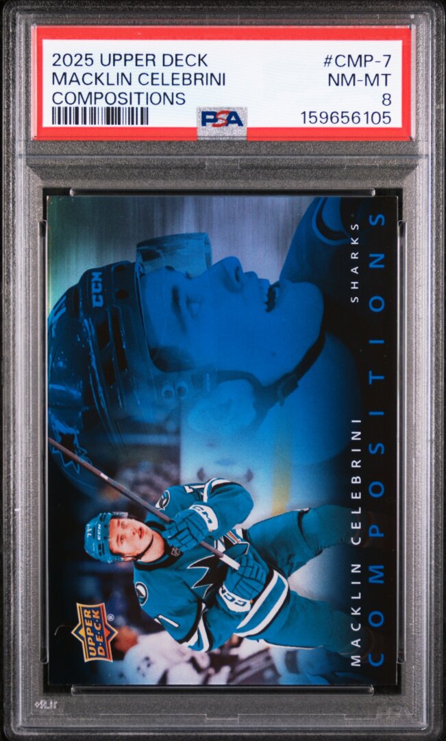 2025 Upper Deck Compositions Macklin Celebrini PSA 8 #CMP-7