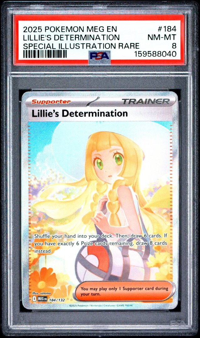 2025 Pokemon Mega Evolution Lillie's Determination SIR PSA 8 #184