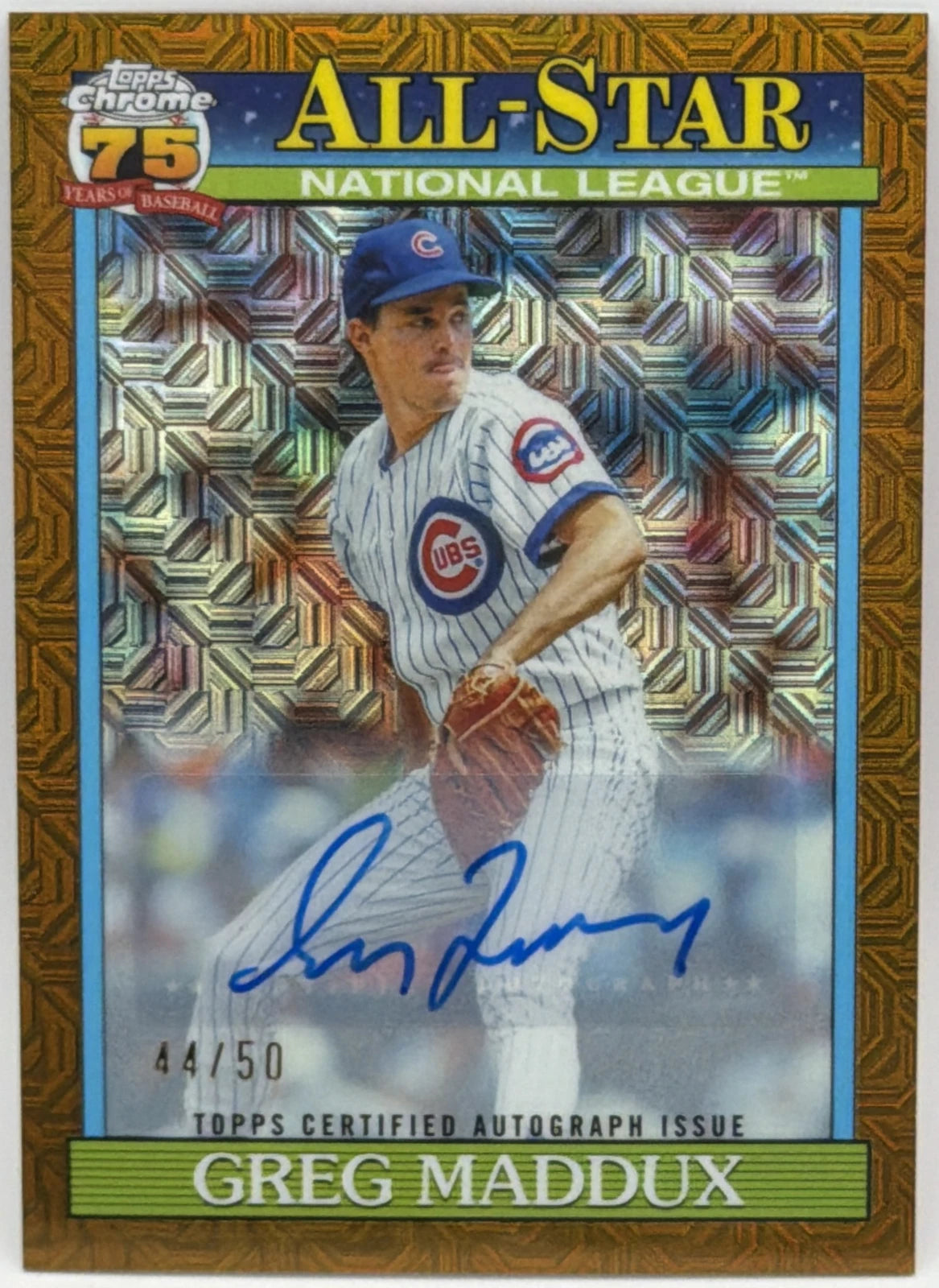 2026 Topps Series 2 Greg Maddux 1991 All-Star Gold Mojo Auto /50