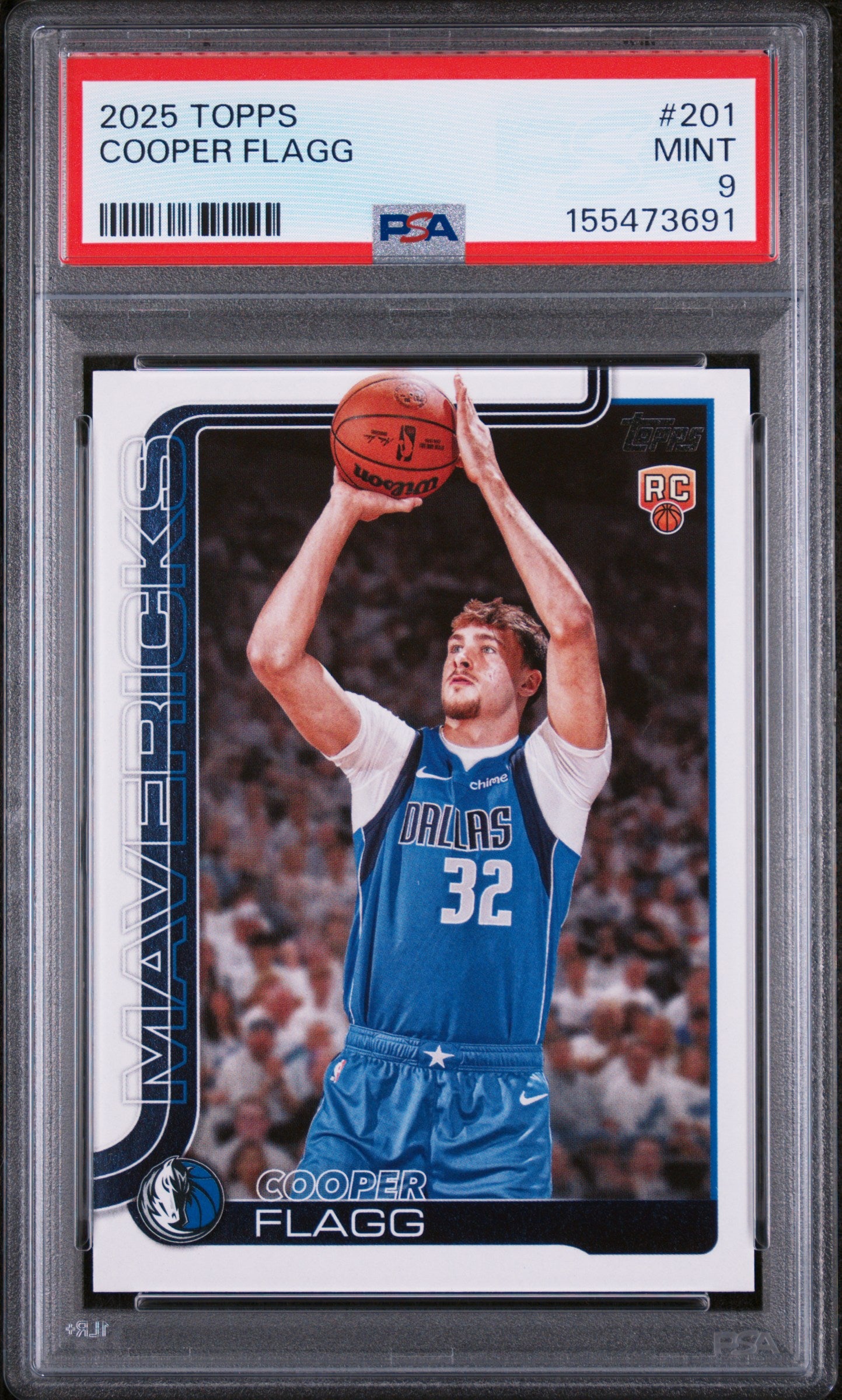 2025 TOPPS 201 COOPER FLAGG PSA 9 - front