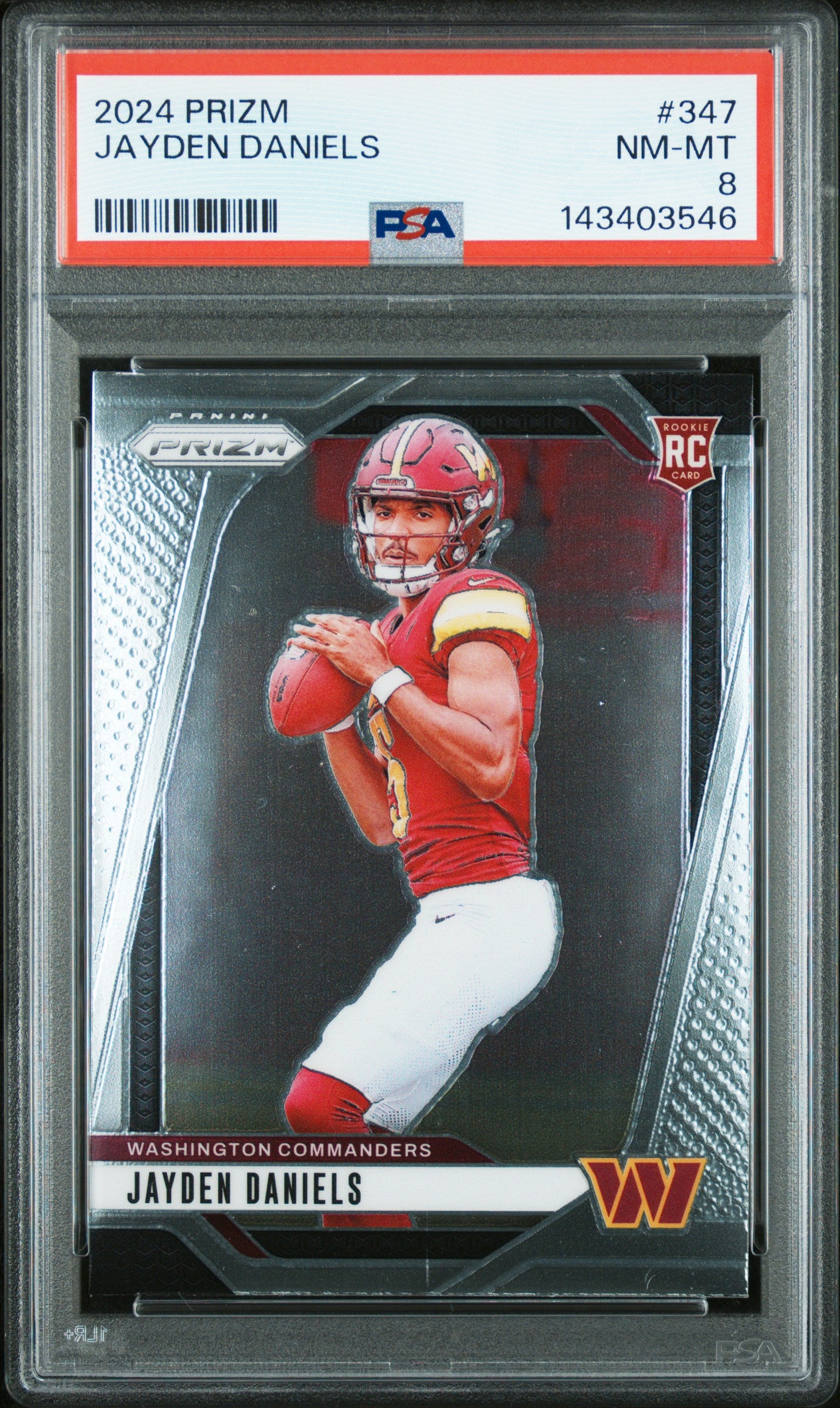 2024 Panini Prizm 347 Jayden Daniels PSA 8
