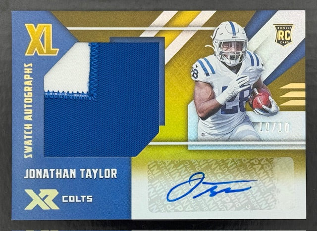2020 Panini XR Jonathan Taylor Triple Swatch Autograph RC 10/10